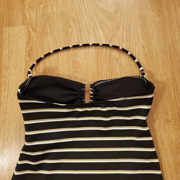 Ralph Lauren Dylan Lurex Stripe Ring Front Bandini - Picture 13 of 16